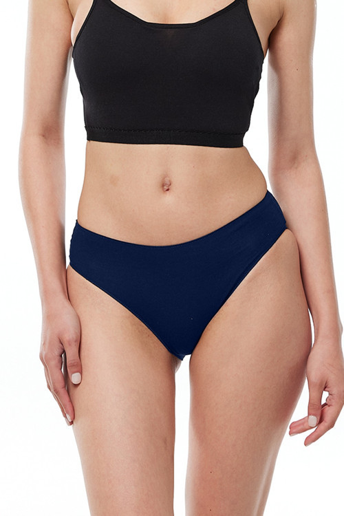 Kadın Lacivert 2 Li Paket Modal Dar Kalıp Ara Bel Slip Külot 187