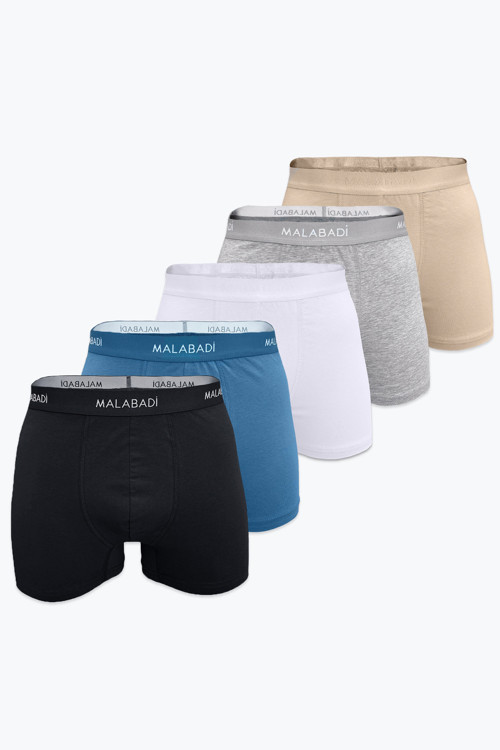 Erkek Karışık Renk 5 Li Pamuk Elastan Boxer 5M075