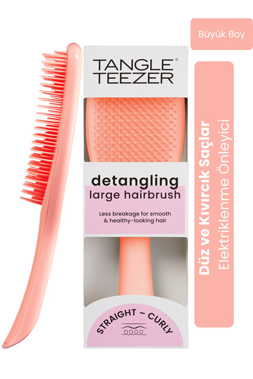 Wet Detangler Large Peach Saç Fırçası