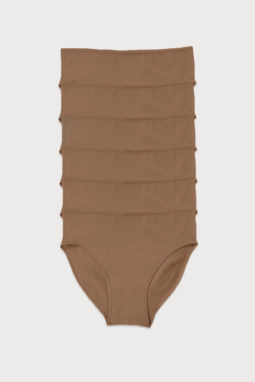 Görünmez Külot Kadın Cappuccino 6'Lı Paket Modal Dar Kalıp Ara Bel Slip 187