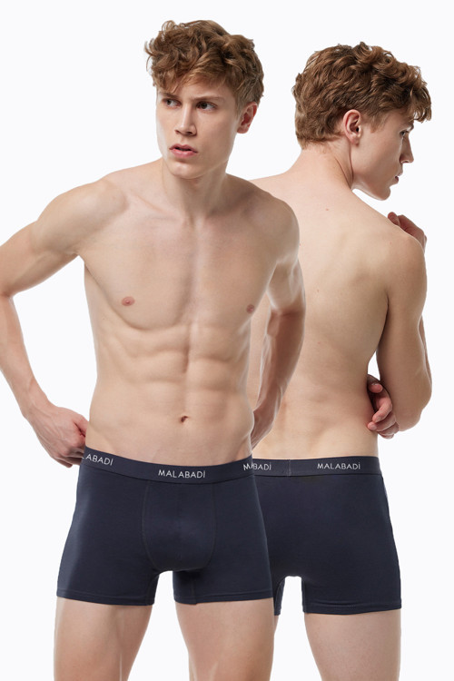 Erkek Füme 2 Li Pamuk Elastan Boxer 075