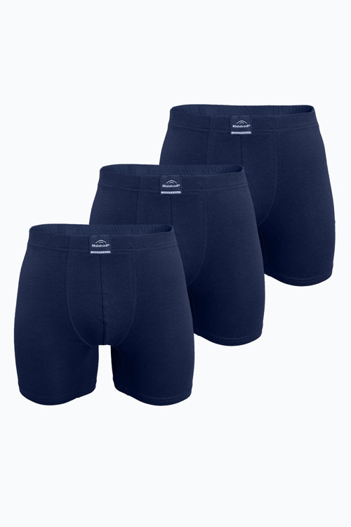 Erkek 3 Lü Lacivert Premium Collection Modal Uzun Boxer 3M250