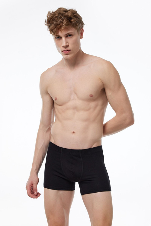 Erkek Siyah Likralı Modal Boxer 058