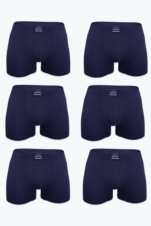 Erkek 6'Lı Lacivert Premium Collection Modal Boxer 6M251