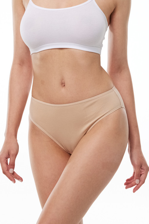 Kadın Ten 2 Li Paket Normal Bel Modal Slip Külot 1028