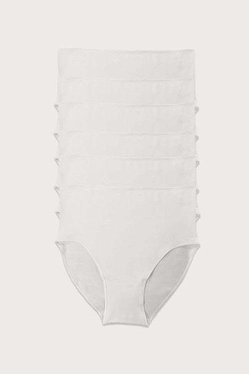 Kadın Ekru 6 Lı Paket Modal Yüksek Bel Slip Külot 1955