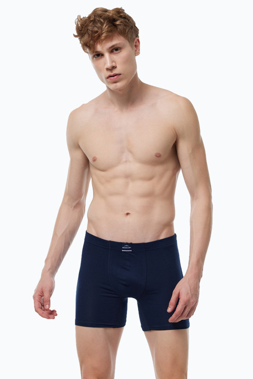 Erkek Lacivert Premium Collection Modal Uzun Boxer 250