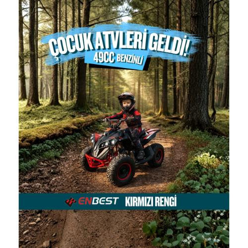 49 CC BENZİNLİ ÇOCUK ATV 4-12 YAŞ KIRMIZI