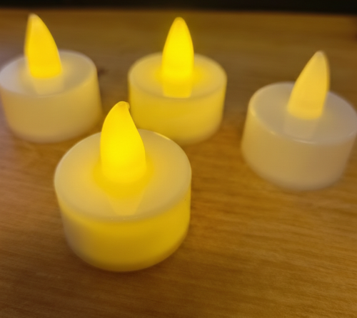 Dumansız LED Mum 10'lu Paket - Pilli Titreşimli Dekoratif Mum Seti - El Yapımı Hediyelik