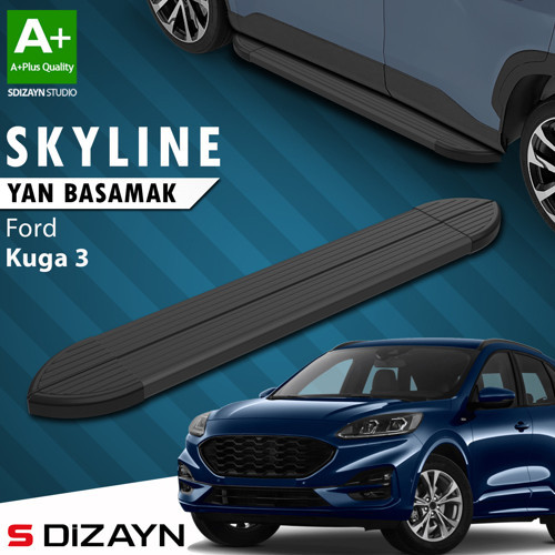 S-Dizayn Ford Kuga 3 Skyline Siyah Yan Basamak 183 Cm 2020 Üzeri A+ Kalite
