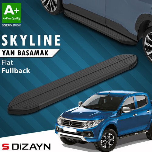 S-Dizayn Fiat Fullback Skyline Siyah Yan Basamak 193 Cm 2016-2019 A+ Kalite