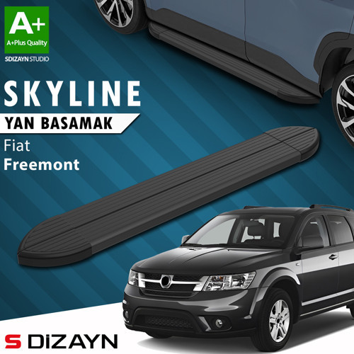 S-Dizayn Fiat Freemont Skyline Siyah Yan Basamak 183 Cm 2010-2020 A+ Kalite