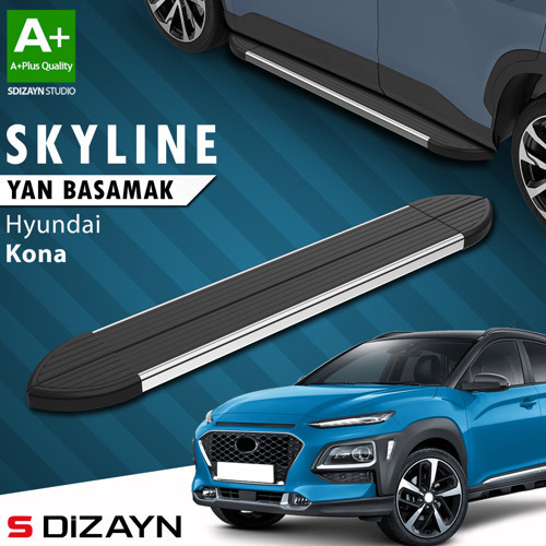 S-Dizayn Hyundai Kona Skyline Krom Yan Basamak 173 Cm 2018-2023 A+ Kalite