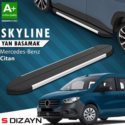 S-Dizayn Mercedes Citan Skyline Aluminyum Yan Basamak 193 Cm 2012-2021 A+ Kalite