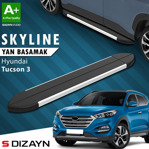 S-Dizayn Hyundai Tucson 3 Skyline Aluminyum Yan Basamak 173 Cm 2015-2020 A+ Kalite