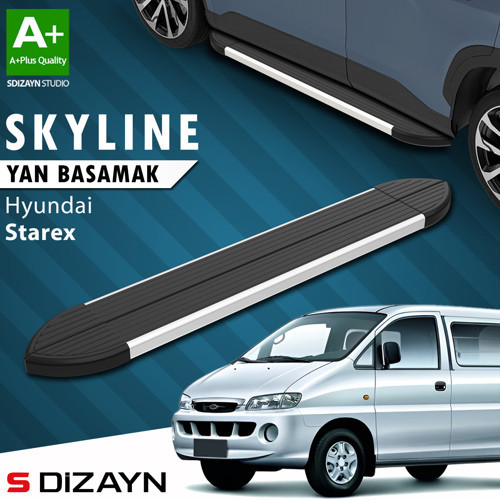 S-Dizayn Hyundai H-1 Starex Skyline Aluminyum Yan Basamak 193 Cm 1998-2007 A+ Kalite