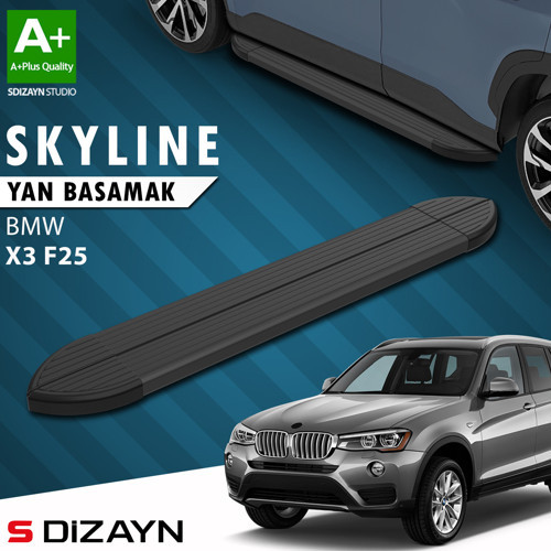 S-Dizayn Bmw X3 F25 Skyline Siyah Yan Basamak 193 Cm 2010-2017 A+ Kalite