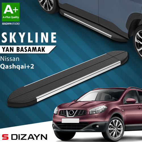 S-Dizayn Nissan Qashqai +2 Skyline Krom Yan Basamak 183 Cm 2007-2014 A+ Kalite