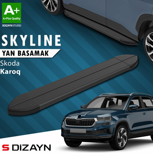 S-Dizayn Skoda Karoq Skyline Siyah Yan Basamak 173 Cm 2018 Üzeri A+ Kalite
