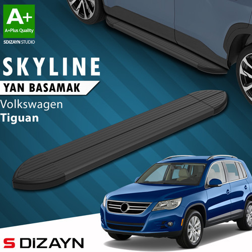 S-Dizayn VW Tiguan Skyline Siyah Yan Basamak 173 Cm 2007-2015 A+ Kalite