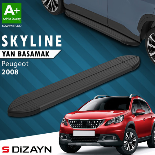 S-Dizayn Peugeot 2008 Skyline Siyah Yan Basamak 173 Cm 2013-2019 A+ Kalite