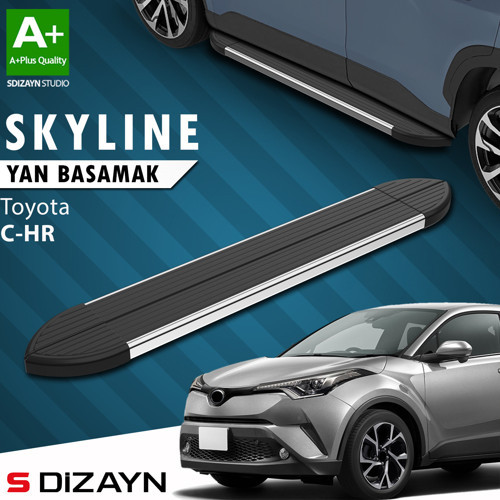 S-Dizayn Toyota C-HR Skyline Krom Yan Basamak 173 Cm 2016-2023 A+ Kalite