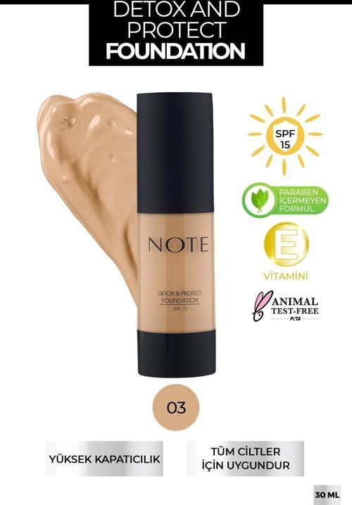 Detox & Protect Fondöten Canlandırıcı Etki 03 Medium Beige