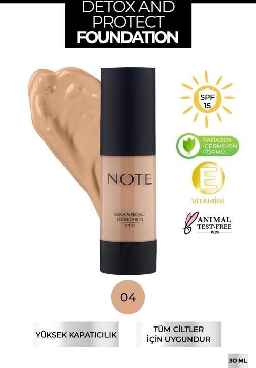Detox & Protect Fondöten Canlandırıcı Etki 04 Sand