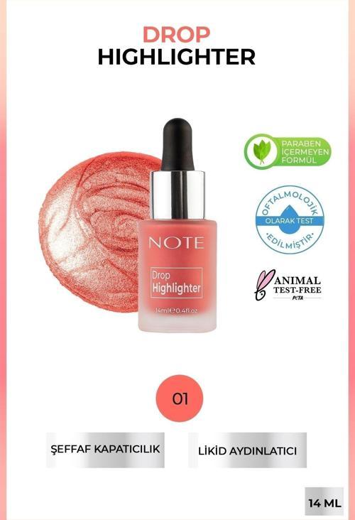 Drop Highlighter 01 Pearl Rose Likit Aydınlatıcı