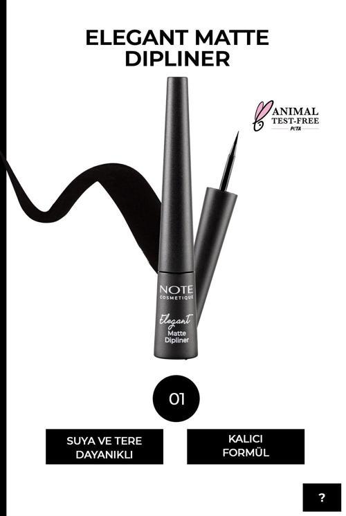 Elegant Matte Dipliner Waterproof Siyah 01