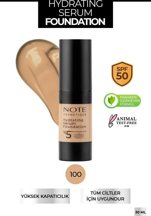 Hydrating 100 Nemlendirici Etkili Hyaluronik Asitli Spf 50 Serum Fondöten