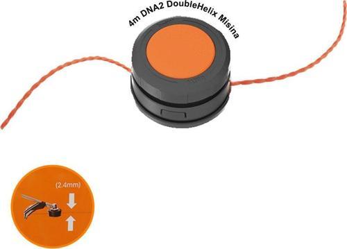 WA0045 WG186E İçin 2.4mm 4Metre Çift Çıkışlı Duble Helix Spiral Burgulu Yedek Misina