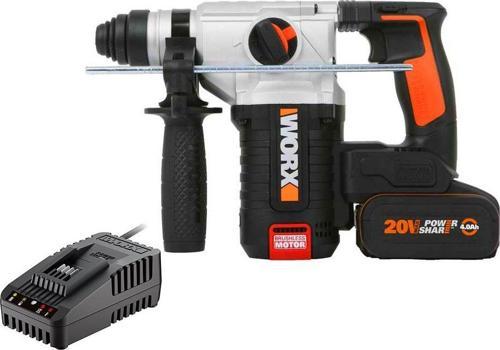 WX380.9C 20Volt 2.0Ah. 2.2J Li-ion Tek Akülü Şarjlı Profesyonel SDS-Plus Pnömatik Kırıcı/Delici