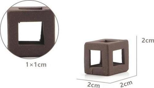 Karides Seramik Küp Kalın 2x2 cm