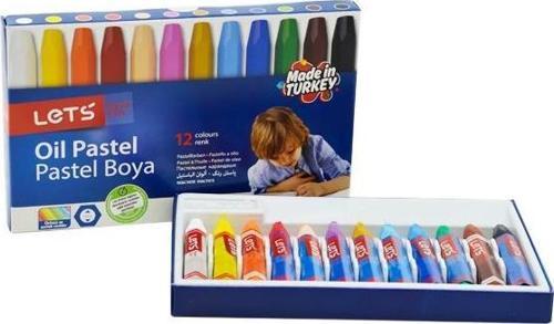 12 Renk Karton Kutulu Pastel Boya