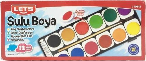 12 Renk Sulu Boya Ayrılabilir Tablet