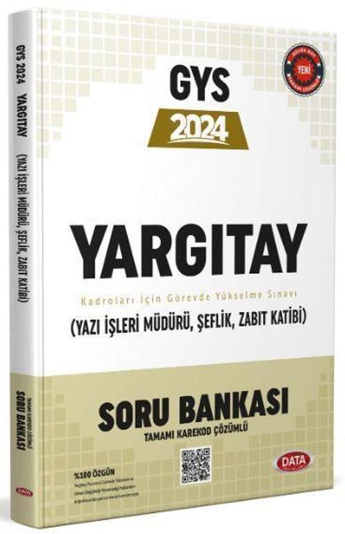 Data 2024 GYS Yargıtay Soru Bankası Görevde Yükselme Data Yayınları