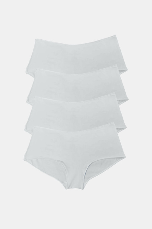 Kadın Ekru 4 Lü Paket Geniş Kenarlı Modal Slip Külot 1126