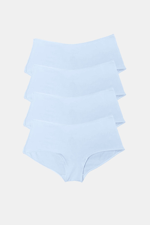 Kadın Beyaz 4 Lü Paket Geniş Kenarlı Modal Slip Külot 1126