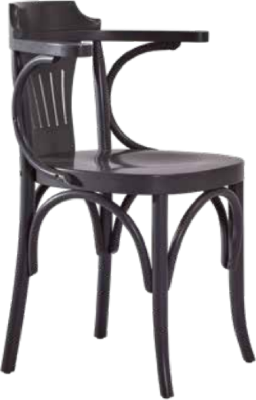 Sandalye 1984 Zus253 Kulak Sırtlık Model Siyah Renk Kayın Bambu Ayak Oval El Yapı