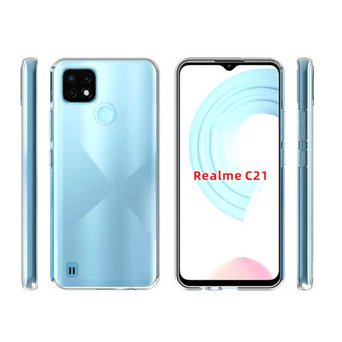 Realme C21 Kılıf Şeffaf İnce ve Esnek Süper Silikon Kılıf