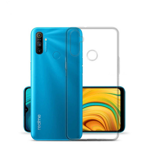 Realme C3 Kılıf Şeffaf İnce ve Esnek Süper Silikon Kılıf