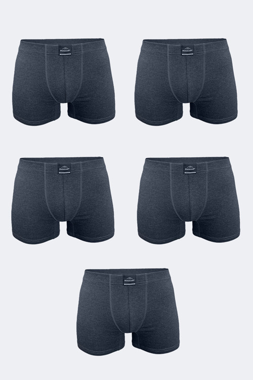 Erkek Antrasit 5 Li Pamuk Elastan Boxer 5M074