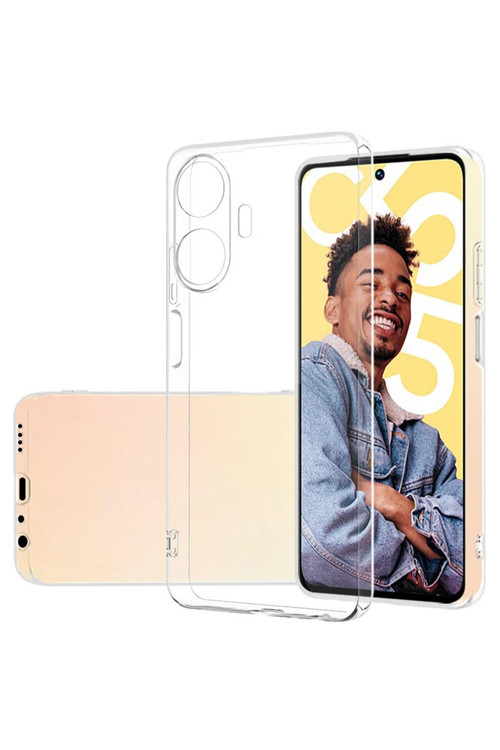 Realme C55 Kılıf Şeffaf İnce ve Esnek Süper Silikon Kılıf
