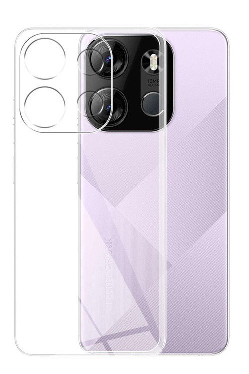 Tecno Spark Go 2023 Kılıf Şeffaf İnce ve Esnek Süper Silikon Kılıf