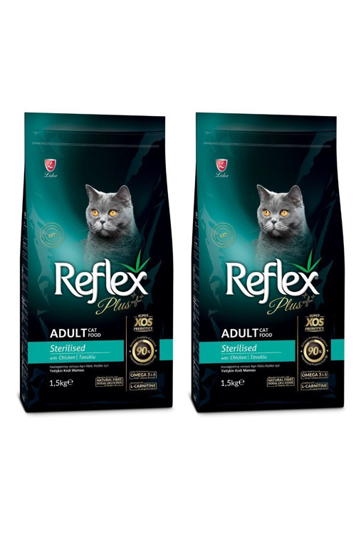 Plus Somonlu Kısırlaştırılmış Kedi Maması 1.5 Kg 2'li Set