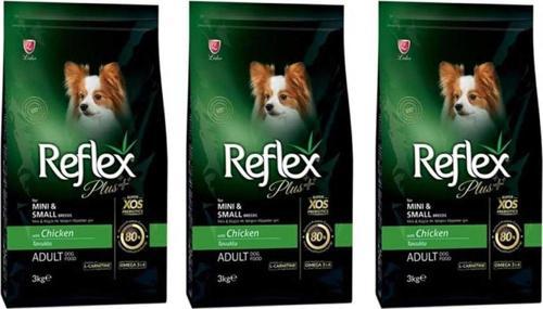 Plus Küçük Mini Irk Tavuklu Yetişkin Köpek Maması 3 Kg 3'Lü Set