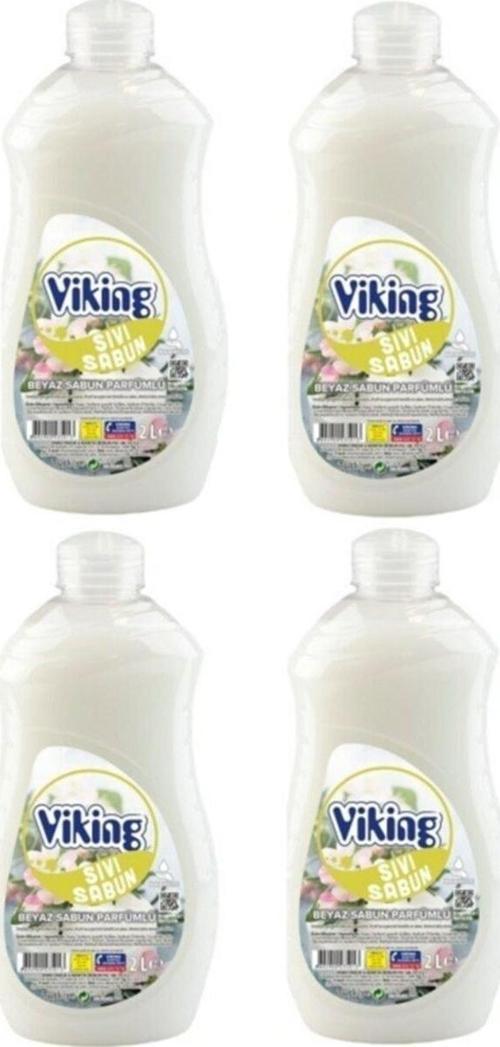Viking Beyaz Sabun Kokulu Sıvı Sabun 2 Lt X 4 Adet