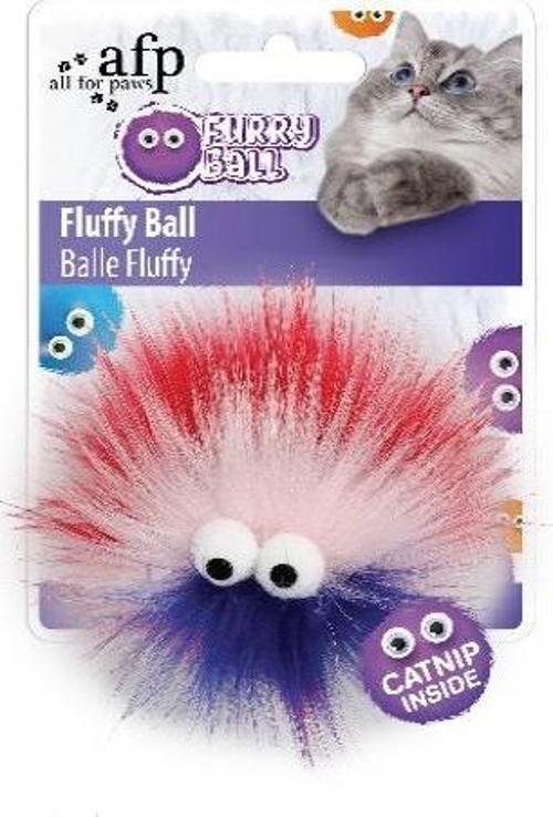 Furry Ball - Tüylü Renkli Top Oyuncak Kırmızı