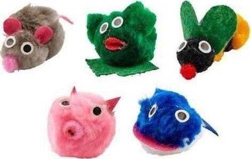 Karışık Hayvan Figürlü Kedi Oyuncağı 4,5 Cm